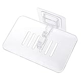 Seifenschale Badezimmer liefert Seifenschale Geschirrspeicherplatte Tabletthalter Transparente Hülle Seife Halter Badezimmer Container Organisatoren Seifenschale Wandmontage ( Size : White )
