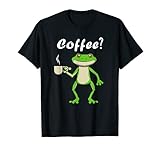 Niedlicher Frosch Kaffee Lazy Monday Office T-S