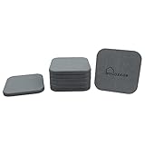 Madekor Untersetzer für Gläser grau 8er Set - einzigartige, saugfähige und hitzebeständige Getränkeuntersetzer aus natürlichem Kieselgur für Getränke, Tassen, Töpfe,