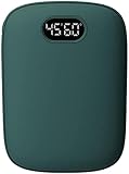3000mAh Elektrischer Handwärmer USB Wiederaufladbar Tragbare Taschenwärmer mit Power Bank 6 Stunden Lang Anhaltende Hitze für Outdoor Wintersport (Color : Schwarz, Size : 9x9cm)