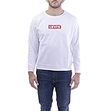 Levi's Damen Relaxed Graphic Long Sleeve Sweatshirt, White (Crew Box Tab White+ 0092), L