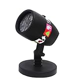 FSDELIV Weihnachtsbeleuchtung Outdoor Weihnachtsbeleuchtung Außen LED Projektor Halloween Dekorationen wasserdichte weiße bewegliche Schneeflocke Landschaft für Garten Terrasse Urlaub Party