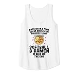 Damen Mädchen, die Softball & Ramen Softball wirklich geliebt haben Tank Top