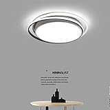 suytan 36W Führte Deckenleuchte Moderne Runde Deckenleuchten Mit Fernbedienung Moderne Kronleuchter Einbauleuchten Deckenleuchte Wohnzimmer Schlafzimmer Büro Bar Dekoration Leuchter-Licht (Weiß),W