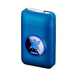 Zigarettenetui mit Feuerzeug, LED Grafik-Zigaretten-Etui, 2-in-1 Portable Elektronisches Lighter Flammenlose Aufladbar Zigarettenschachtel, Elegante Entwurf Feuerzeug Aufladbar Kopf b