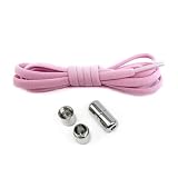 2 Paar elastische Schnürsenkel – universelle Schnürsenkel, elastische Laufschuh-Schnürsenkel mit Metallverschluss, ohne Zugband für alle Schuhe, gelb, Einheitsgröß