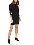 VERO MODA Damen Vmglory Vipe Aura 3/4 Dress Noos Kleid, Schwarz, M EU