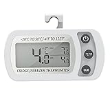 NIDONE Kühlschrank-Thermometer digitales wasserdichtes Gefrierfach-Thermometer mit LCD-Display-Batary