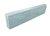 20 Stück Edelpalisade Granit hellgrau 8x25x100cm allseitig gesägt, geflammt und gefast | Edeloptik und lückenloser Einbau mög