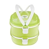 Bento-Lunchbox Brotdose Edelstahl Brotdose für Kinder Erwachsene Frischhaltedose auslaufsicher Brotzeitdose für Kindergarten & Schule & Arbeit Jausenbox Lunchbox Grün 2 S