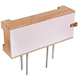 Router rack-Halterung Mit Ablagefach, Schwimmendes Regal, Steckdosenleisten-Versteck, Wohnzimmer-Schlafzimmer-Aufbewahrungsbox Für Steckdosenleisten (Color : Weiß, Size : 45x19x11cm)