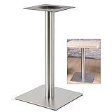 Tischkufen Edelstahl Tischgestell Industriedesign Quad-Form Tischgestell Feinstruktur 72cm Rahmentisch Kufengestell Tischuntergestell 1 Stück