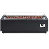intergrill Gasfeuerstelle TM181501 Fire Pit Feuertisch für Garten Terrasse mit L