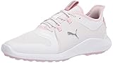 PUMA Ignite Fasten8 Damen-Golfschuh, Weiß Silber-Pink Lady, 10