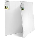 1 Stk 70x100cm Künstler-Leinwand Canvas zum Bemalen. Die leere, weiße Leinwand aus 100% Baumwolle ist umlaufend aufgespannt auf FSC® Holz-Keilrahmen mit 17mm Stärke, 280g/m², 2-fach weiß g