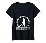 Damen Sondengänger Kronkorkenjäger Sondeln Sondler T-Shirt mit V