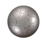 JHDPH3 Stahl-trommeln 5.5inch Stahlzunge Lotus Trommel 8-Tone Handbecher Tankdrum Instrument Musical Education Konzert Mind Yoga 1.7 (Farbe: Antikes Silber) (Color : Silver)