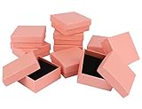 Dedoot Schmuckschatulle, 30 Stück, quadratisch, Pappe, Schmuck-Geschenk-Box, 7,1 x 7,1 x 3,1 cm, kleine Box für Halskette, Ring, Ohrringe, Kraftpapier für Schmuck-Set mit Samtkissen,