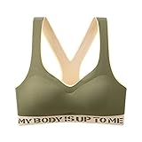 Sonojie Damen Floraler Spitze BH Drahtloser Bralette Racerback Gepolstert Bra Spitze Bügelloser Soft Bra | Schlaf Still Büstier Racerback Bustier Dünn Bra Push Up Ohne Bügel Gepolstert Top S