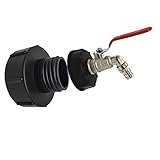 WYDMBH Kugelauslaufhahn IBC. Tankadapter S100X8 34. In Gartenschlauch Wasserhahn Wassertank Schlauchverbinder Gartenhahn E