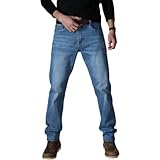 Herren Jeans Klassisch Einfach Selbstanbau Gerade Stretch Bequem Lässig Vielseitig Sport Denim Hosen Reißverschluss 34