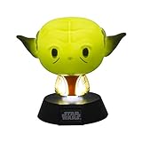 Paladone Icon BDP | Offiziell lizenziertes Sammlerstück | Jedi Master Yoda Nachtlicht 10 cm hoch | Angetrieben durch 2 x AAA Batterien, Grü
