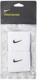 Nike 9380/4 Swoosh Schweißband, White/Black, One S