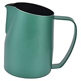 Shanrya Milchkannenbecher, Milchkrug verdickter Edelstahl 304, integriert mit PTFE-Beschichtung für Kaffee Grü