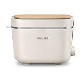 Philips HD2640/10 Conscious Collection Toaster, biologischer, 100% recycelter Kunststoff, 8 Bräunungsstufen, C