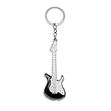 tumundo Schlüsselanhänger + Geschenk-Box Schlüsselring Rock E-Gitarre Musik Anhänger, Variante:schw