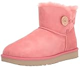 UGG Damen Mini Bailey Button II Stiefel, Rosa Blüte, 41 EU