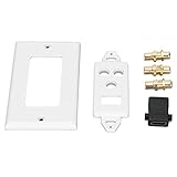 3RCA HD Multimedia Interface Wandplatte, AV Combo Outlet Plate Effiziente ordentliche interne Verkabelung für HDTV für Heimk