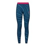 Odlo Damen Unterhose SUW Performance Blackcomb, Poseidon/Turkish Tile/Diva pink, XS, 187071