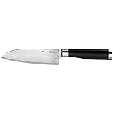 WMF Yari Santoku Messer 31 cm, japanischer Spezialklingenstahl, 67 Lagen Griff aus Pakkaholz, Damaszener Klinge 16,5