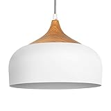 tomons Pendelleuchte Weiß LED Deckenlampe Skandinavisch Moderner Simpler Stil für Wohnzimmer Esszimmer R