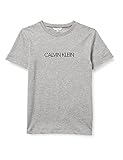 Calvin Klein Jungen Tee T-Shirt, Grey Heather, 10-12 Y