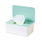 Whchiy Feuchttücher Box baby Boxen für Babypflegetücher BPA Frei Toilettenpapier Box mit Deckel Tissue Aufbewahrungskoffer für Zuhause und Büro (Grün)