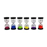 dingtian Sanduhren, 6 Teile/Satz Minute Zeitgeber Sanduhr Sanduhr zum Kochen Bürsten Zähne Sands Timer Sandglas Desktop Ornamente (Color : 6pcs)