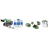 siku 6796, Fendt 933 Vario Traktor mit Frontlader, Grün, Metall/Kunststoff, 1:32 & 5-teiliges Frontlader Zubehör-Set, 1:32, Passend für alle siku Traktoren mit Frontlader im Maßstab 1:32
