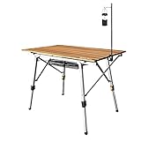 GEERTOP Campingtisch Faltbar, Klapptisch Leicht Aluminium Camping Tisch mit Laternenstange Verstellbare für Outdoor Picknick BBQ W