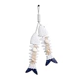Holz Deko Fische,Wandbehang Fische,Holz Fische AnhäNger,Langlebiger,Mediterraner Nautischer Stil,Verwendet fur Wanddekoration,TüRdekoration,Foto-Requisiten,Kommunion,Taufe,Hochzeit Verwendet W