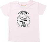 Shirtinstyle Baby Shirt, Beste Oma der Welt, Familie Verwandschaft, Liebe, Freude, Dankbarkeit, Baby, Kleinkind, Kinder, Farbe rosa, Größe 12-18 M