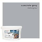 preismaxx Mattlatex urban colors, bunte Wandfarbe, grau, betongrau, concrete grey 2,5L