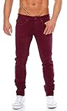 JACK & JONES Herren Slim Hose JJGLENN JJORG. AKM 980 NOOS, Gr. W28/L30 (Herstellergröße: 28), Rot (Burgundy)