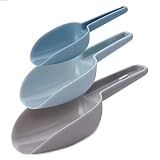 3er L/M/S PP Kunststoff Eisschaufel Hauptküche Mehl Schaufeln Kunststoffe Zucker Löffel Düngemittel Schaufeln Haushalts Mehlschaufel Popcornschaufel kleine Abwiegeschaufel für Küchen, Bars, B