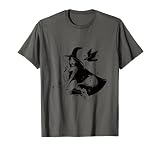Hexe Zauberin Besen Magie Rabe Sneaker Tattoo Fliegen Nacht T-S
