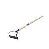 Bügelzughacke Gartenhacke mit Doppelbügelkonstruktion Unkrauthacke aus Qualitätsstahl mit Langem Stiel aus Kiefernholz Unkrautentferner für Garten Beethacke Unkraut-Jäter Gartenzubehör 120