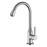Auralum 360°drehbar Kaltwasser Wasserhahn Küchenarmatur Spültischarmatur mit EINEM S