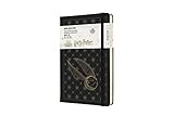 Moleskine - Harry Potter 18-Monats Tagesplaner/Terminplaner, Kalender 2021/2022, Planer mit festem Einband und elastischem Verschluss, Format Large/A5 13 x 21 cm, Farbe Schwarz, 608 S