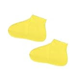 Wasserdichte Schuhüberzieher Wiederverwendbare Gummistiefel Mode Regenstiefel Damen Outdoor rutschfeste Silikon Schuhüberzieher Mann (Farbe: Gelb, Spezifikation: M)
